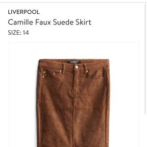 Suede skirt 14/32 NWT